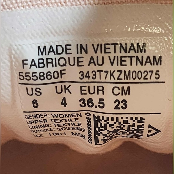 **New Item In! Converse Pink and White Women's Sneakers - Picture 7 of 7